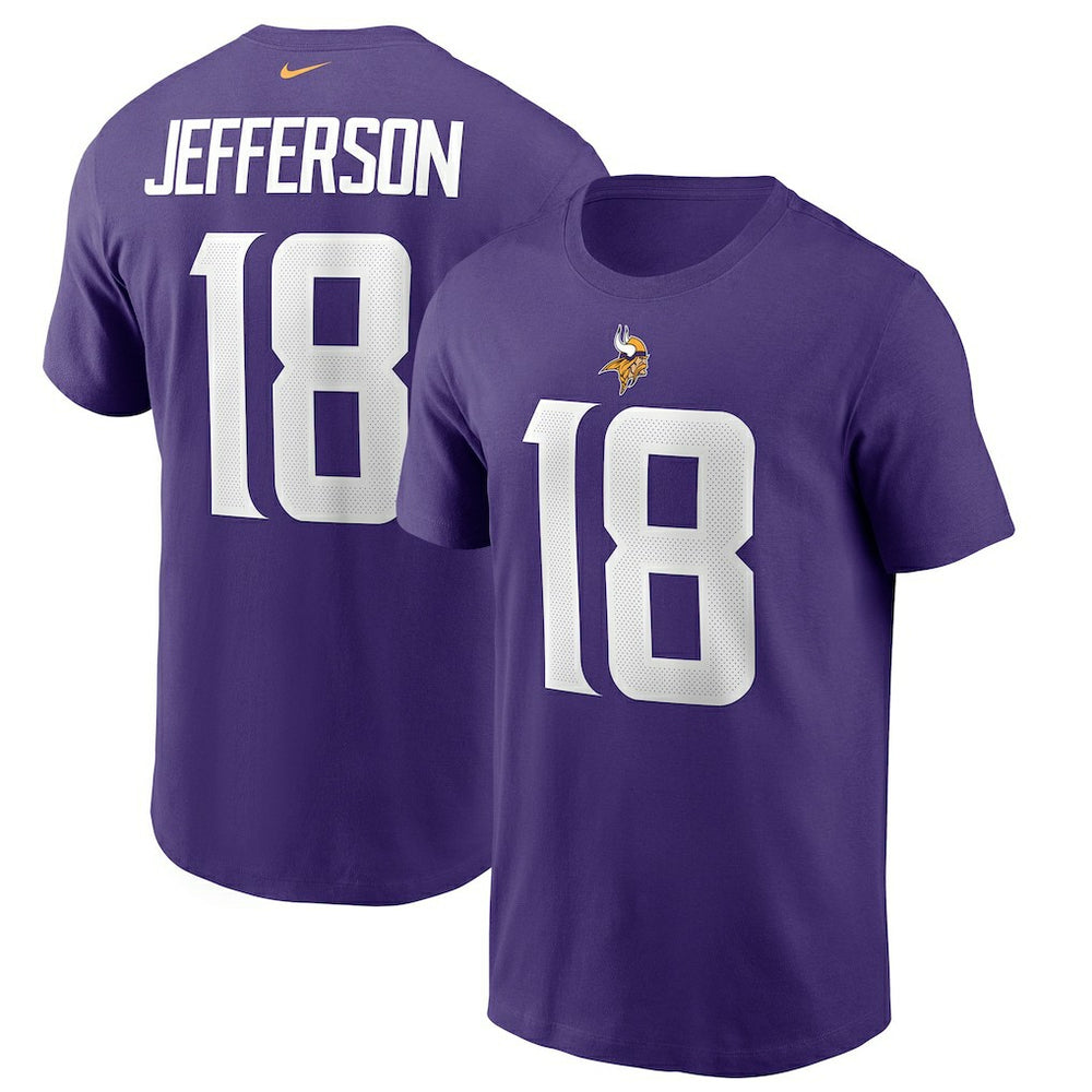 Justin Jefferson Player Name & Number T-Shirt - Minnesota Vikings T-shirts