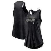 Black Chicago White Sox Fanatics Women's Simplicity Swing Racerback Scoop Neck Tank Top