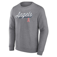 Heather Gray Los Angeles Angels Fanatics Simplicity Pullover Sweatshirt