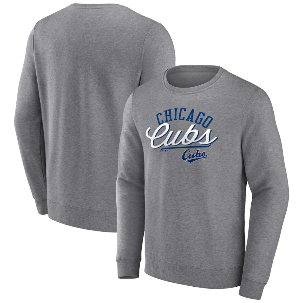 Gray Chicago Cubs Fanatics Simplicity Pullover Sweatshirt