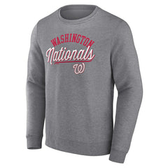 Heather Gray Washington Nationals Fanatics Simplicity Pullover Sweatshirt