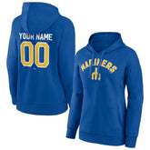Royal Seattle Mariners Women's Personalized Cooperstown Collection Winning Streak Pullover Hoodie