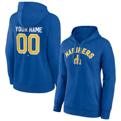 Royal Seattle Mariners Women's Personalized Cooperstown Collection Winning Streak Pullover Hoodie