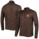 Antigua Brigade Quarter-Zip Sweatshirt - Cleveland Browns Sweatshirts