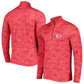 Antigua Brigade Quarter-Zip Sweatshirt - Kansas City Chiefs Sweatshirts