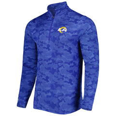 Antigua Brigade Quarter-Zip Sweatshirt - Los Angeles Rams Sweatshirts
