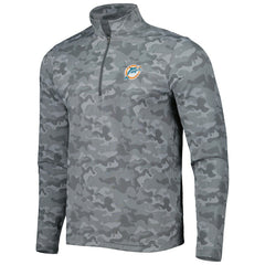 Antigua Brigade Throwback Quarter-Zip Top - Miami Dolphins Tops