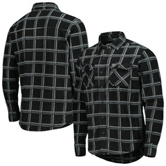 Antigua Industry Flannel Button-Up Shirt Jacket - Las Vegas Raiders Jackets