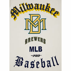 Cream Milwaukee Brewers Pro Standard Cooperstown Collection Old English T-Shirt