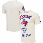 Cream Texas Rangers Pro Standard Cooperstown Collection Old English T-Shirt
