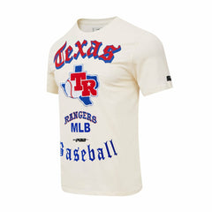 Cream Texas Rangers Pro Standard Cooperstown Collection Old English T-Shirt