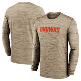 Sideline Team Velocity Performance Long Sleeve T-Shirt - Cleveland Browns T-shirts