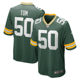 Zach Tom Game Player Jersey - Green Bay Packers Jerseys