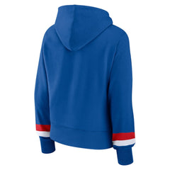 Royal Chicago Cubs Fanatics Women's Over Under Pullover Hoodie