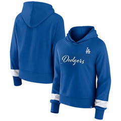 Royal Los Angeles Dodgers Fanatics Women's Over Under Pullover Hoodie