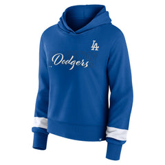 Royal Los Angeles Dodgers Fanatics Women's Over Under Pullover Hoodie