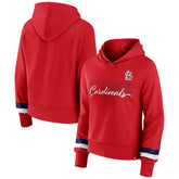Red St. Louis Cardinals Fanatics Women's Over Under Pullover Hoodie