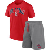 Red/Heather Gray St. Louis Cardinals Fanatics Arch T-Shirt & Shorts Combo Set