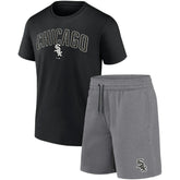 Black/Heather Gray Chicago White Sox Fanatics Arch T-Shirt & Shorts Combo Set