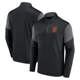 Black San Francisco Giants Fanatics Logo Quarter-Zip Top