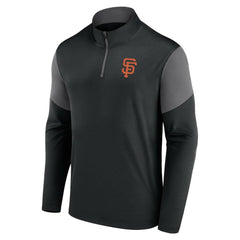 Black San Francisco Giants Fanatics Logo Quarter-Zip Top