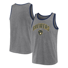 Heather Gray Milwaukee Brewers Fanatics Primary Tank Top