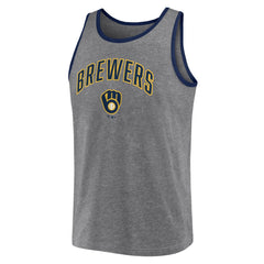Heather Gray Milwaukee Brewers Fanatics Primary Tank Top