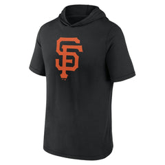 Black San Francisco Giants Fanatics Short Sleeve Hoodie T-Shirt