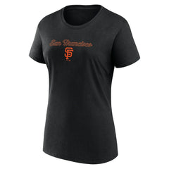 Black/Gray San Francisco Giants Fanatics Women's Script T-Shirt & Shorts Combo Set