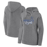 Heather Gray Kansas City Royals Fanatics Women's Script Favorite Lightweight Pullover Hoodie