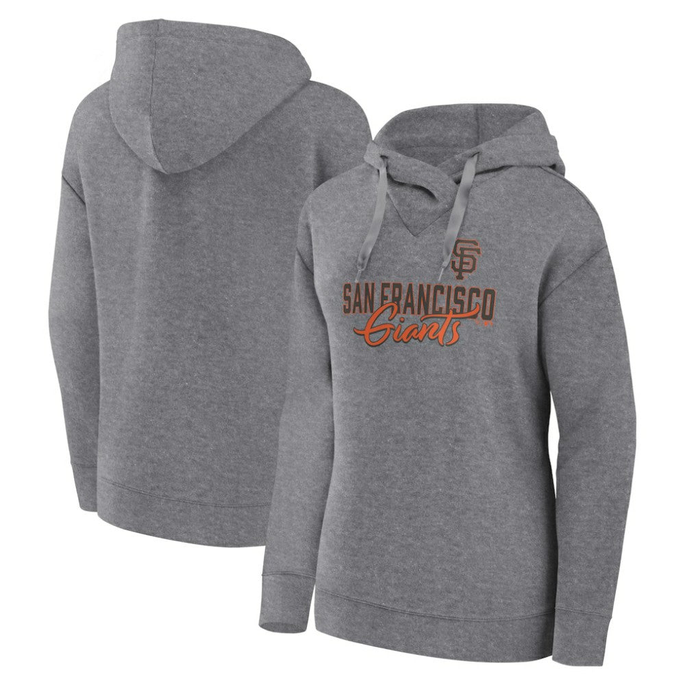 Heather Gray San Francisco Giants Fanatics Women's Script Favorite Lightweight Pullover Hoodie