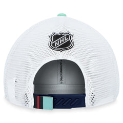 NHL Seattle Kraken Fanatics 2023 NHL Draft On Stage Trucker Adjustable Hat