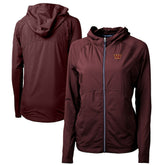 Cutter & Buck Women's Adapt Eco Knit Hybrid Recycled Full-Zip Hoodie - Washington Commanders Hoodies