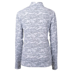 Cutter & Buck Women's Traverse Camo Print Stretch Quarter-Zip Pullover Top - Minnesota Vikings Pullover