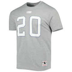 Barry Sanders Retired Player Logo Name & Number T-Shirt - Detroit Lions T-shirts