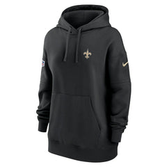 Women's 2023 Sideline Club Fleece Pullover Hoodie - New Orleans Saints Hoodies