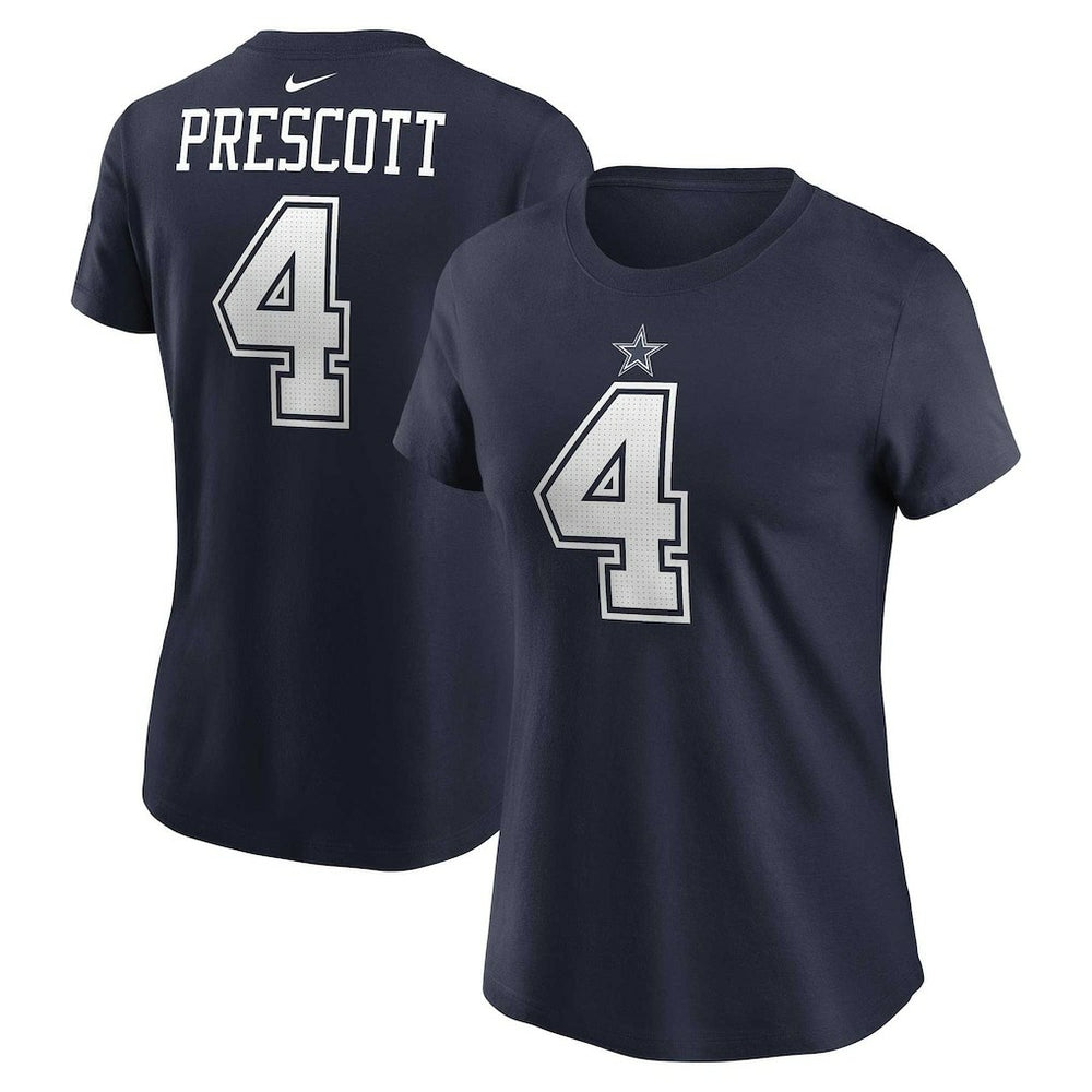 Dak Prescott Women's Player Name & Number T-Shirt - Dallas Cowboys T-shirts