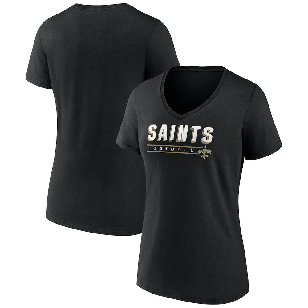 Women's Primary Play V-Neck T-Shirt - New Orleans Saints T-shirts