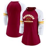 Women's Fashion 3/4-Sleeve Lightweight Raglan Fashion T-Shirt - Washington Commanders T-shirts