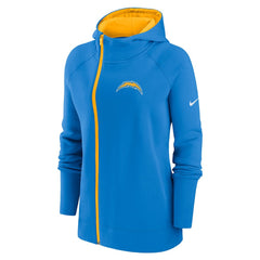 Women's Asymmetrical Raglan Full-Zip Hoodie - Los Angeles Chargers Hoodies