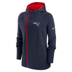 Women's Asymmetrical Raglan Full-Zip Hoodie - New England Patriots Hoodies