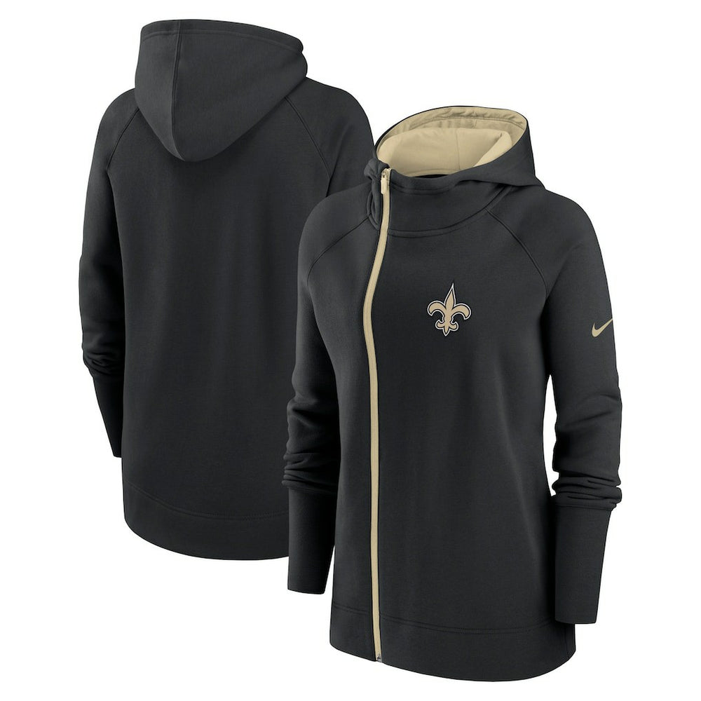 Women's Asymmetrical Raglan Full-Zip Hoodie - New Orleans Saints Hoodies