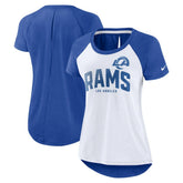 Women's Back Slit Lightweight Fashion T-Shirt - Los Angeles Rams T-shirts