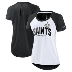 Women's Back Slit Lightweight Fashion T-Shirt - New Orleans Saints T-shirts