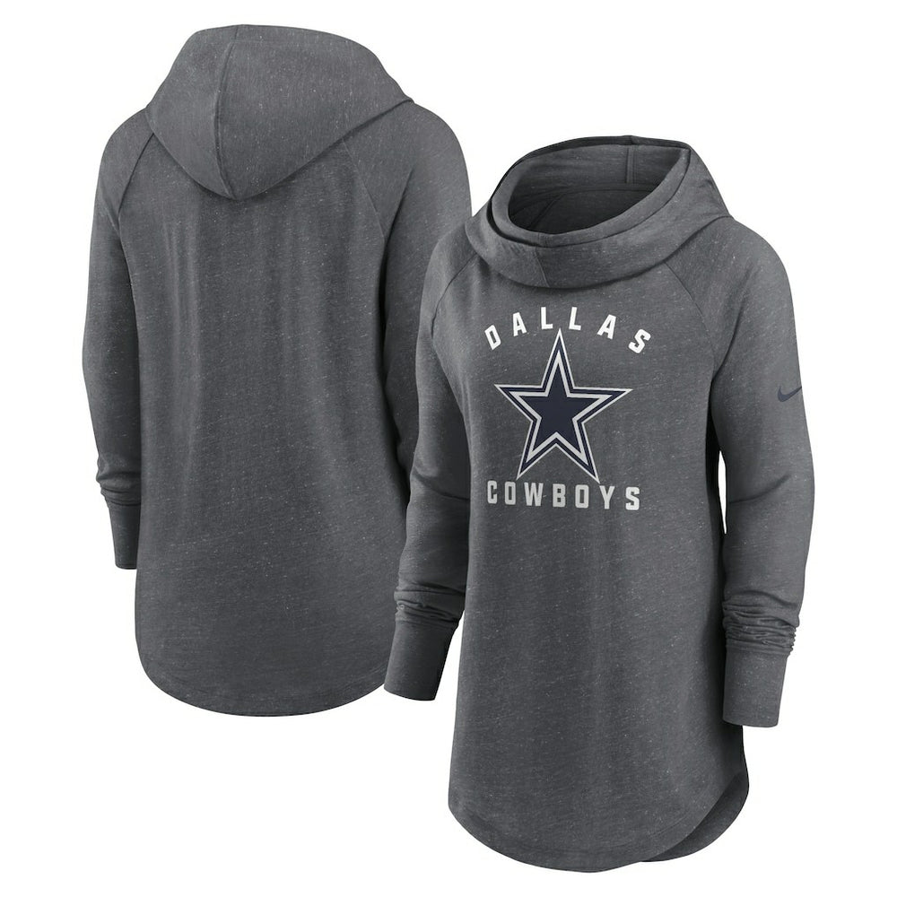 Women's Raglan Funnel Neck Pullover Hoodie - Dallas Cowboys Hoodies