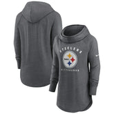 Women's Raglan Funnel Neck Pullover Hoodie - Pittsburgh Steelers Hoodies