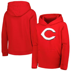 Red Cincinnati Reds Youth Team Primary Logo Pullover Hoodie