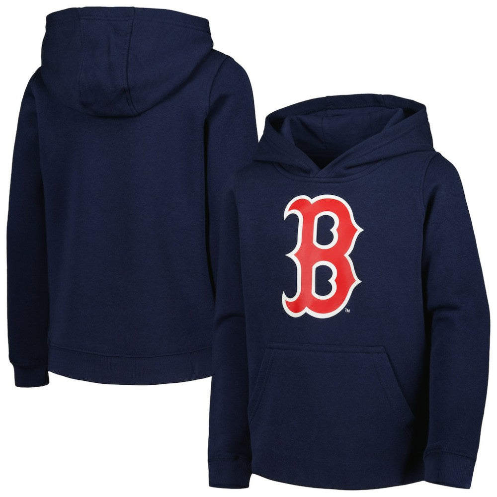 Navy Boston Red Sox Youth Team Primary Logo Pullover Hoodie