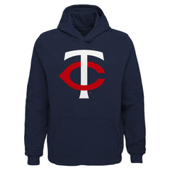 Navy Minnesota Twins Youth Team Primary Logo Pullover Hoodie