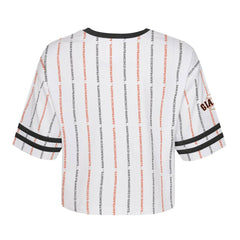 White San Francisco Giants Girls Youth Ball Striped T-Shirt